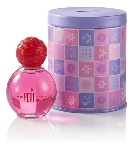 Kit Presente Petit Atitude Avon Colônia 50ml + Lata Cofre